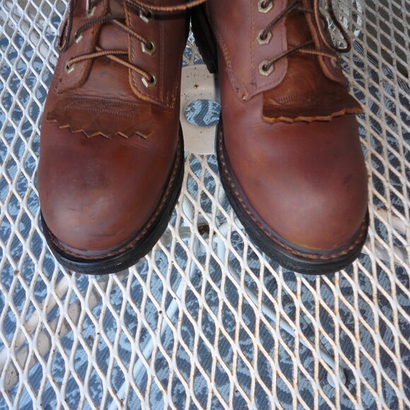 ARIAT Brown Leather Composite Toe Work Hog Lace Up Boots Size 10EE - Picture 2 of 9